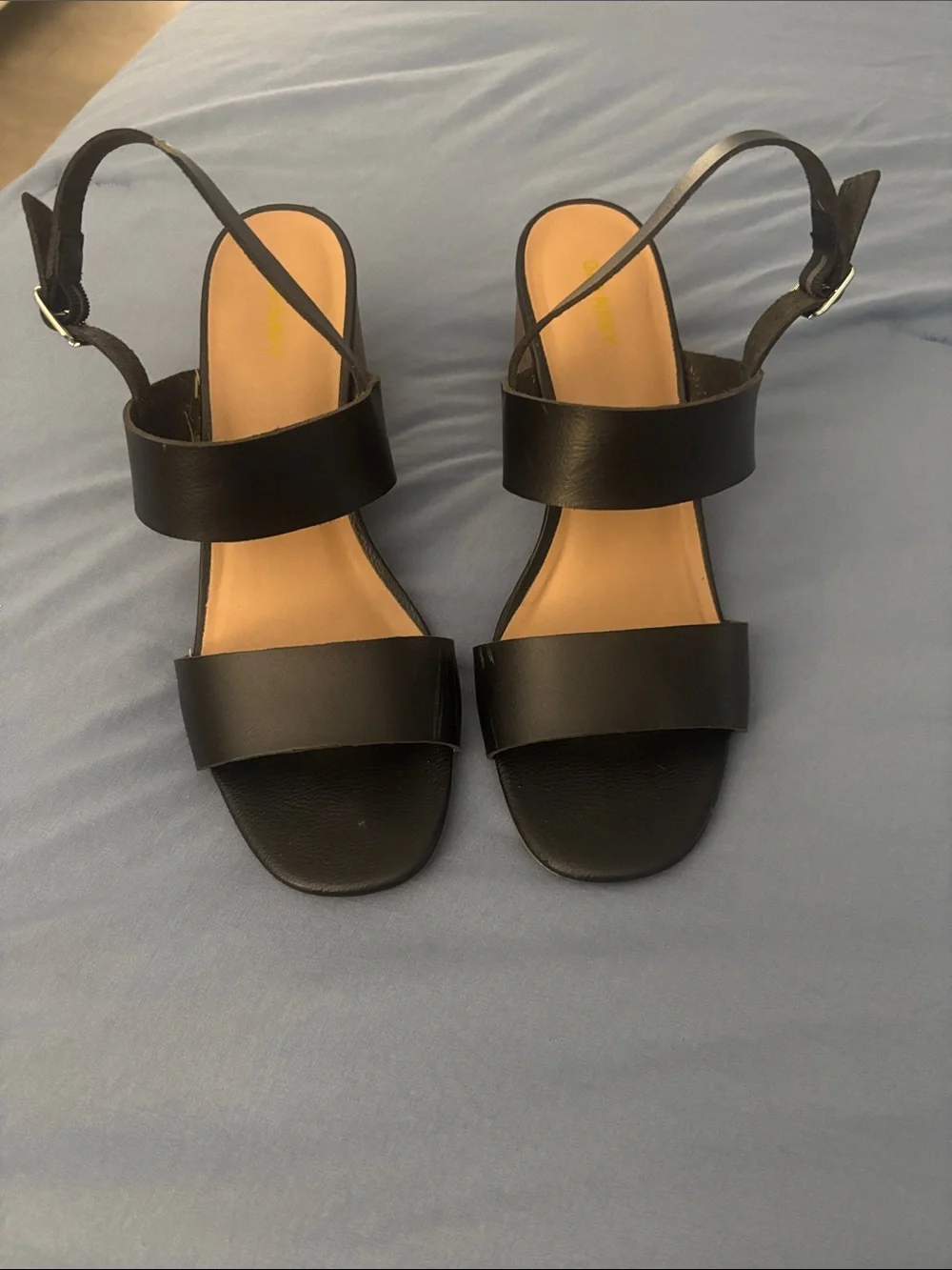 Old Navy Black Strappy Block Heel Sandals
